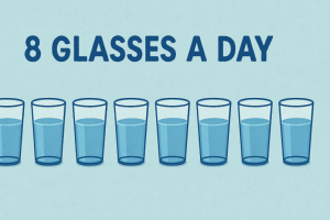 8 glass of water